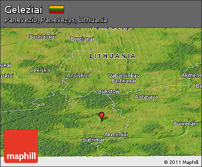 Satellite Panoramic Map of Geležiai
