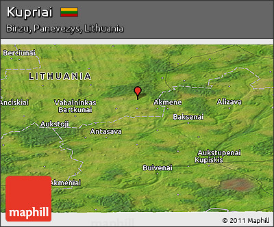 Satellite Panoramic Map of Kupriai