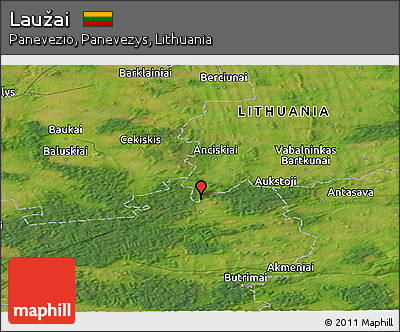 Satellite Panoramic Map of Laužai
