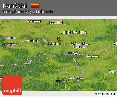 Satellite Panoramic Map of Nariškiai