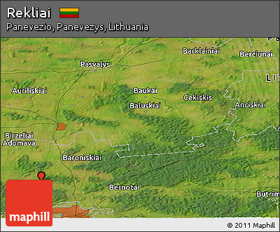 Satellite Panoramic Map of Rekliai