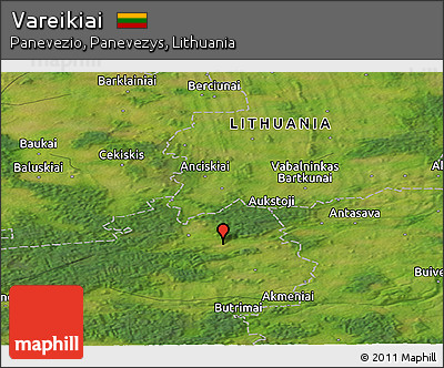 Satellite Panoramic Map of Vareikiai