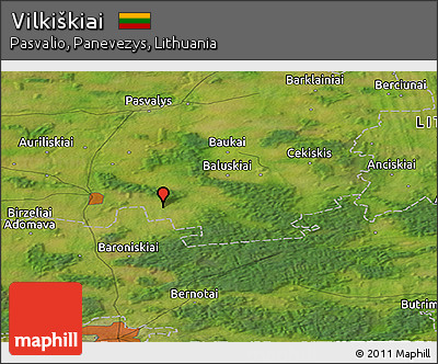Satellite Panoramic Map of Vilkiškiai