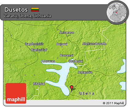 Physical 3D Map of Dusetos