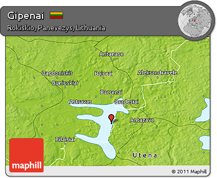 Physical 3D Map of Gipenai