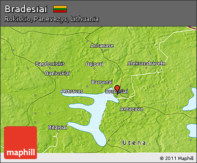 Physical 3D Map of Bradesiai