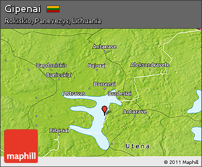 Physical 3D Map of Gipenai