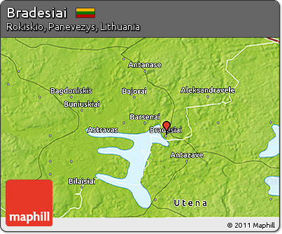 Physical 3D Map of Bradesiai
