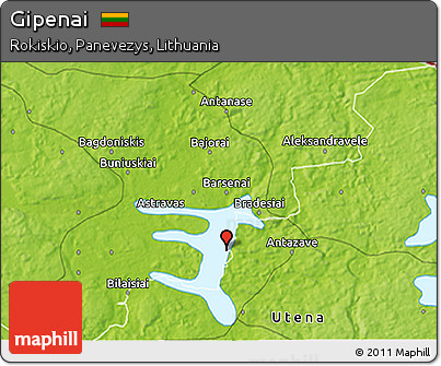 Physical 3D Map of Gipenai