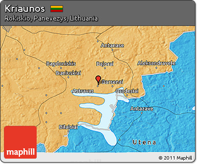 Political 3D Map of Kriaunos