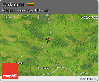 Satellite 3D Map of Jurkupiai