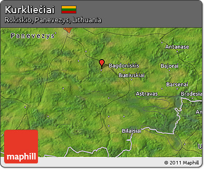 Satellite 3D Map of Kurkliečiai