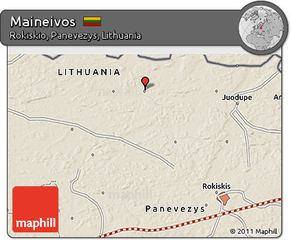 Shaded Relief 3D Map of Maineivos