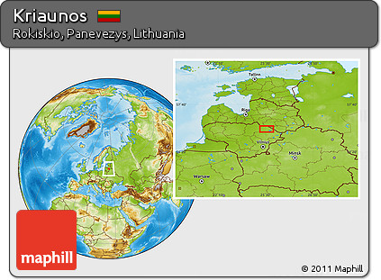 Physical Location Map of Kriaunos