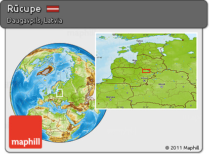 Physical Location Map of Rūcupe