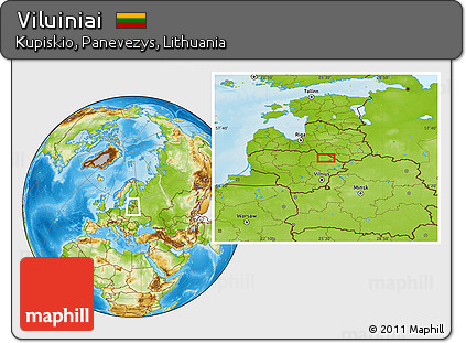 Physical Location Map of Viluiniai