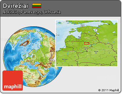 Physical Location Map of Dvirėžiai