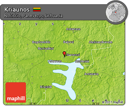 Physical Map of Kriaunos