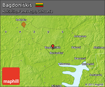 Physical Map of Bagdoniškis