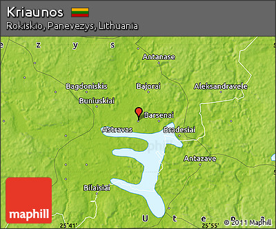 Physical Map of Kriaunos
