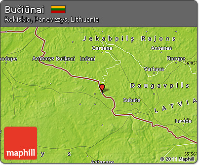 Physical Map of Bučiūnai