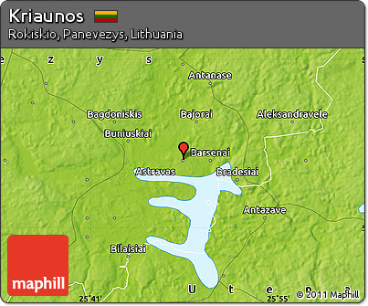 Physical Map of Kriaunos