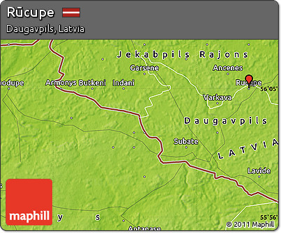 Physical Map of Rūcupe