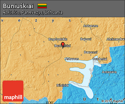 Political Map of Buniuškiai