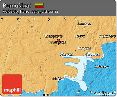 Political Map of Buniuškiai