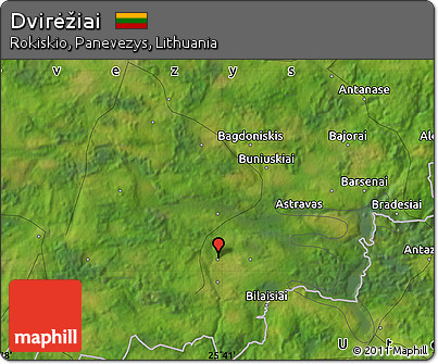 Satellite Map of Dvirėžiai