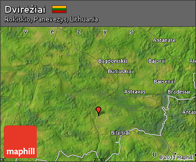 Satellite Map of Dvirėžiai