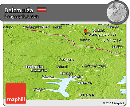 Physical Panoramic Map of Baltmuiža