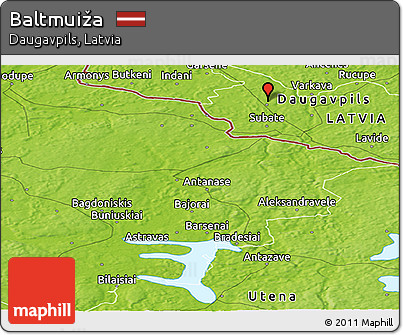 Physical Panoramic Map of Baltmuiža