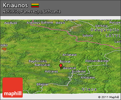 Satellite Panoramic Map of Kriaunos