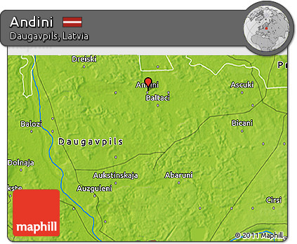 Physical 3D Map of Andini