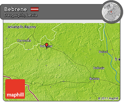 Physical 3D Map of Bebrene