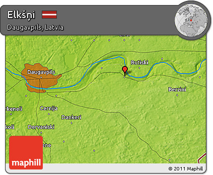 Physical 3D Map of Elkšņi