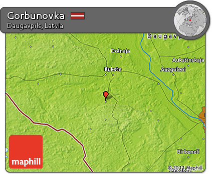 Physical 3D Map of Gorbunovka