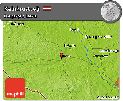 Physical 3D Map of Kalnkrustceļi