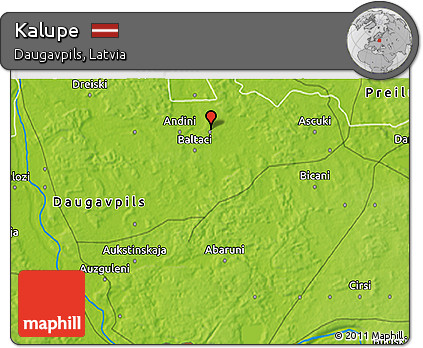 Physical 3D Map of Kalupe