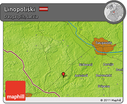Physical 3D Map of Linopoliški