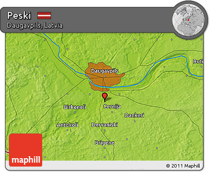 Physical 3D Map of Peski