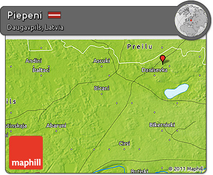 Physical 3D Map of Piepeni