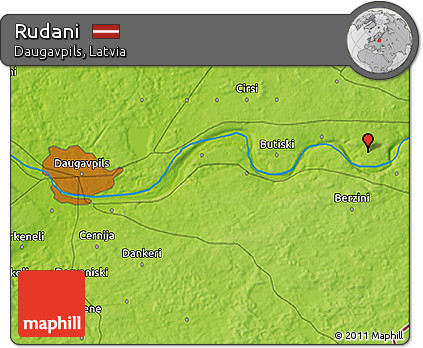 Physical 3D Map of Rudani