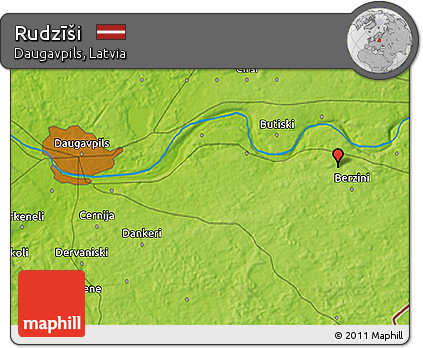 Physical 3D Map of Rudzīši