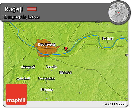 Physical 3D Map of Ruģeļi