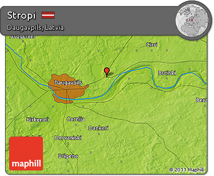 Physical 3D Map of Stropi