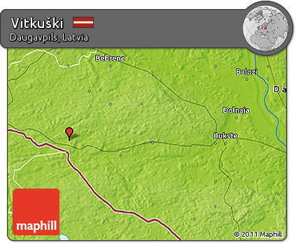 Physical 3D Map of Vitkuški