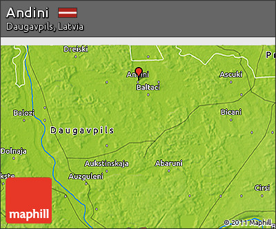 Physical 3D Map of Andini