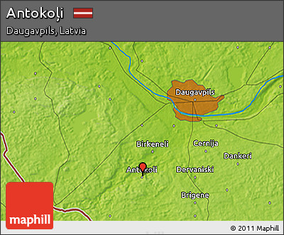 Physical 3D Map of Antokoļi